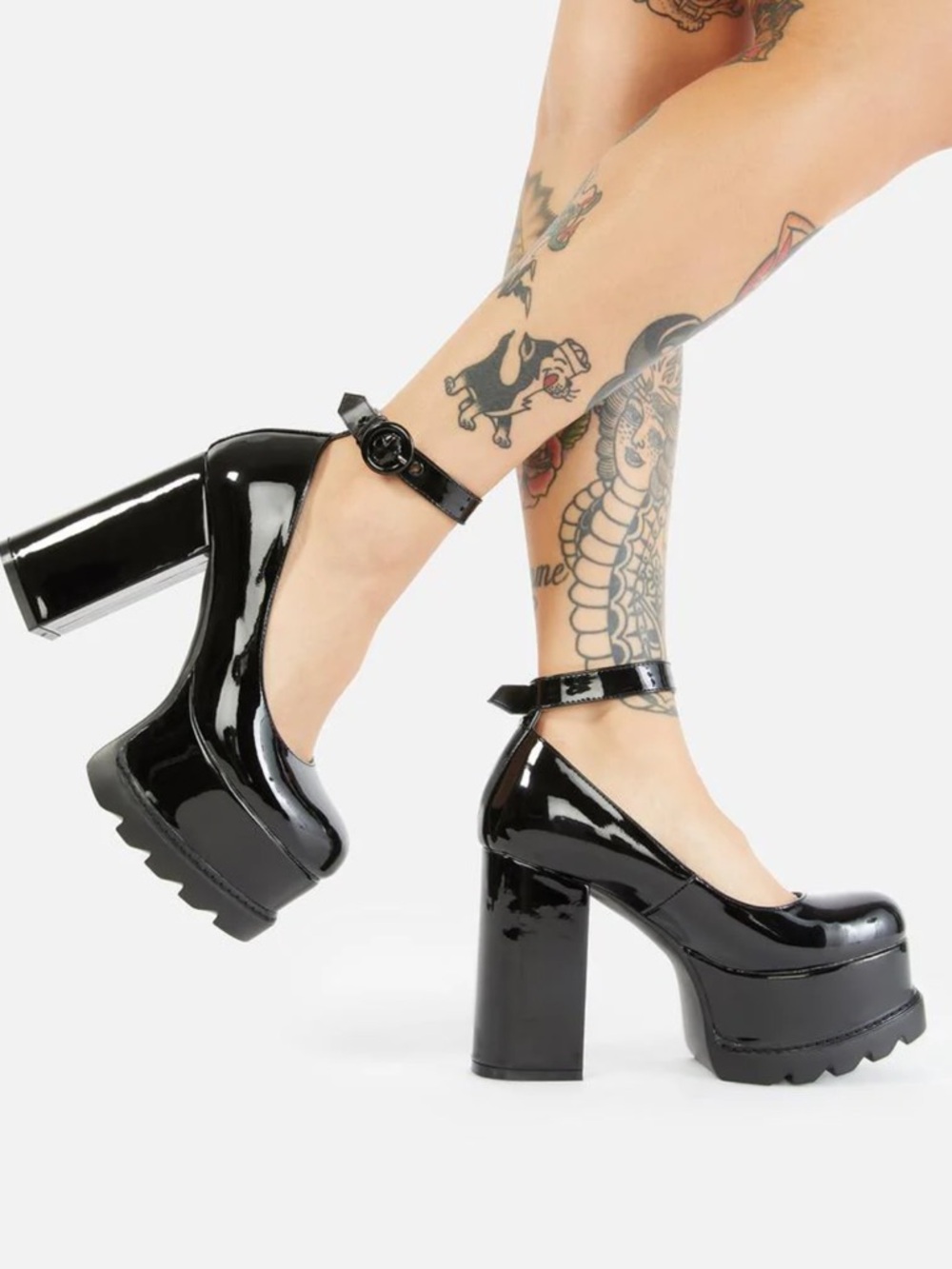Evil attraction Lamoda platform chunky heel Mary Jane size 10